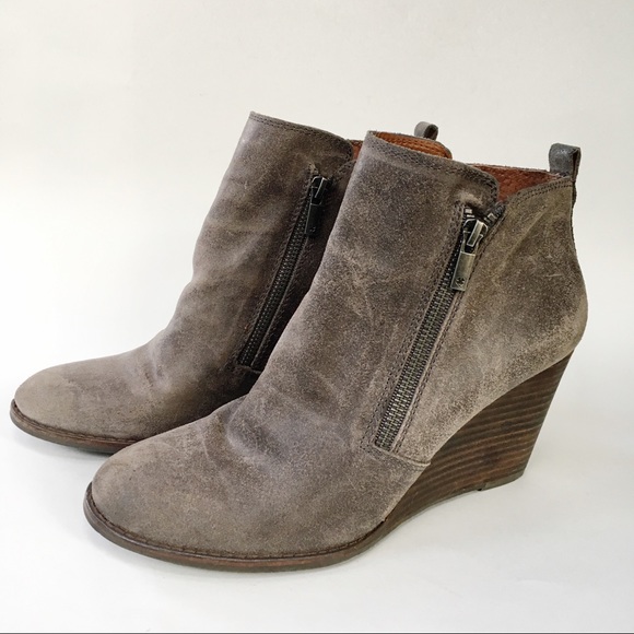 lucky brand yesterr wedge bootie